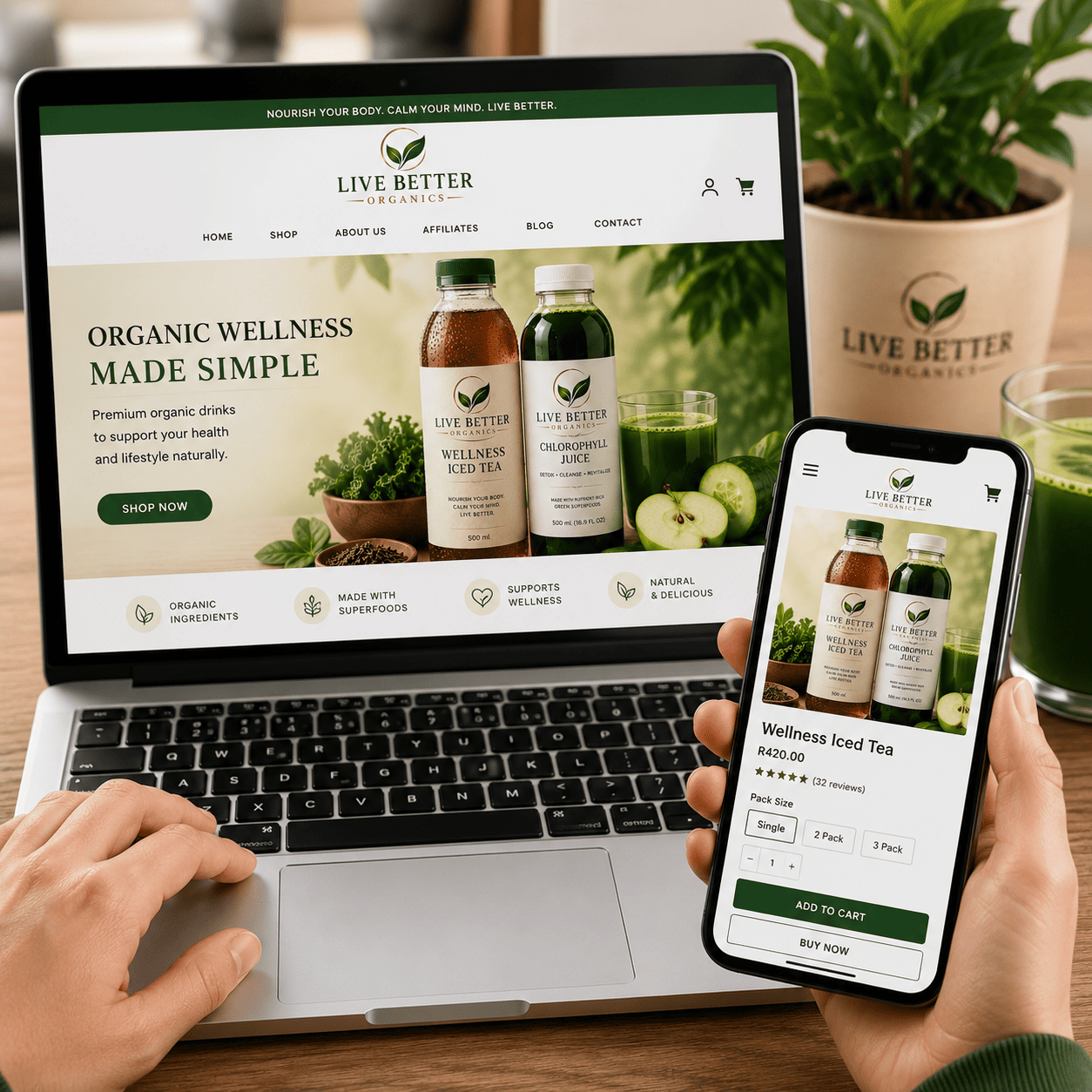 Order Live Better Organics wellness products online